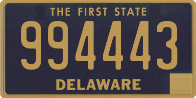 DE license plate 994443