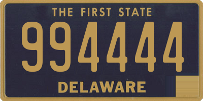 DE license plate 994444