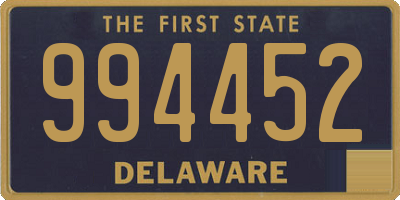 DE license plate 994452