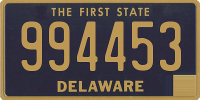 DE license plate 994453