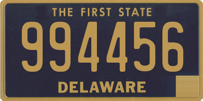 DE license plate 994456