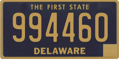 DE license plate 994460