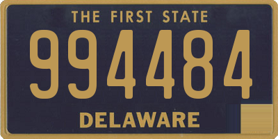 DE license plate 994484