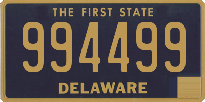 DE license plate 994499