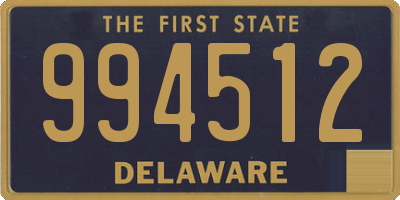 DE license plate 994512