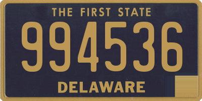 DE license plate 994536