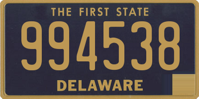 DE license plate 994538