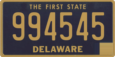 DE license plate 994545