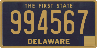 DE license plate 994567