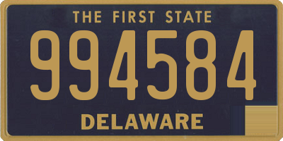 DE license plate 994584