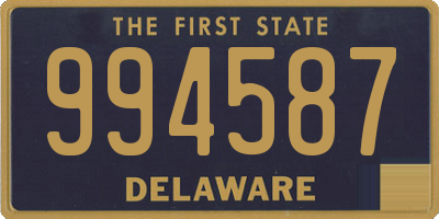 DE license plate 994587