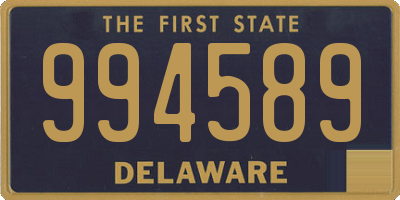 DE license plate 994589