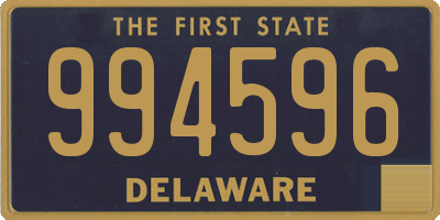 DE license plate 994596