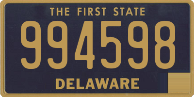 DE license plate 994598