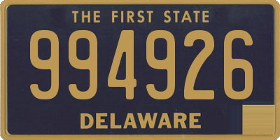 DE license plate 994926