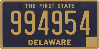 DE license plate 994954