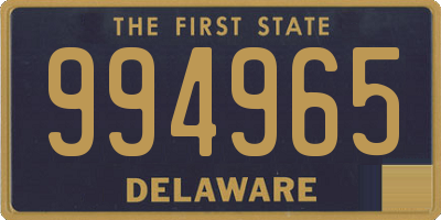 DE license plate 994965