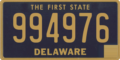 DE license plate 994976