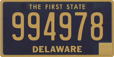 DE license plate 994978