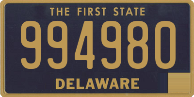 DE license plate 994980