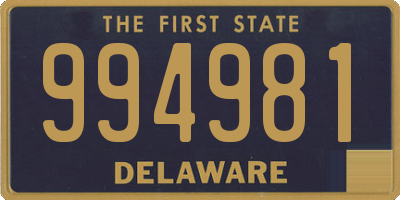 DE license plate 994981