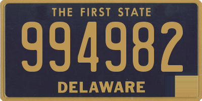 DE license plate 994982