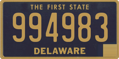 DE license plate 994983