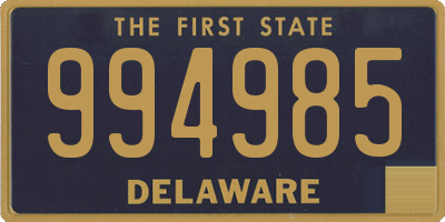 DE license plate 994985