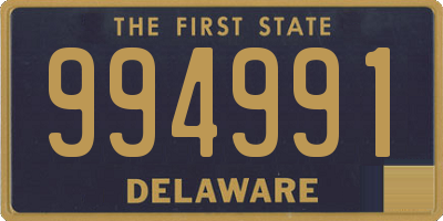 DE license plate 994991