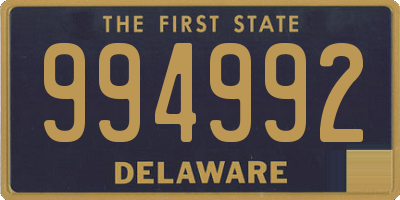 DE license plate 994992