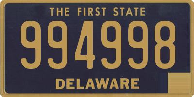 DE license plate 994998