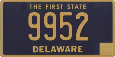 DE license plate 9952