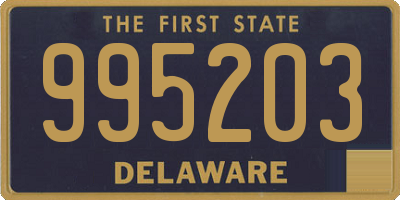 DE license plate 995203