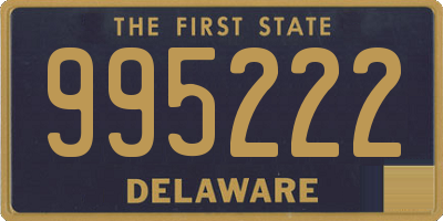 DE license plate 995222