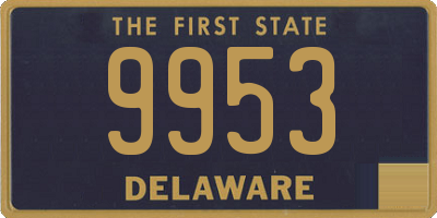 DE license plate 9953