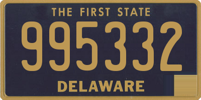 DE license plate 995332