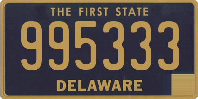 DE license plate 995333