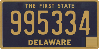 DE license plate 995334