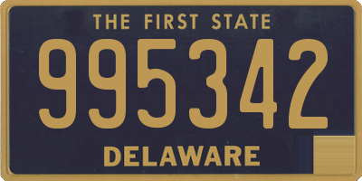 DE license plate 995342