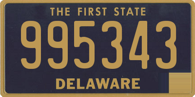 DE license plate 995343