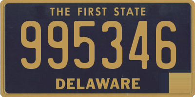 DE license plate 995346