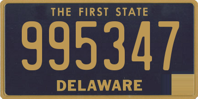 DE license plate 995347