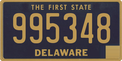 DE license plate 995348