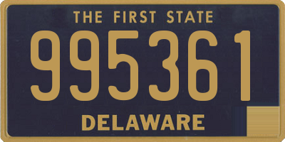 DE license plate 995361