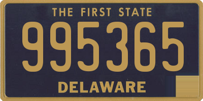 DE license plate 995365