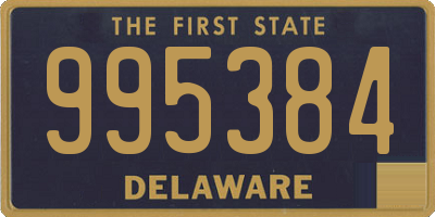 DE license plate 995384