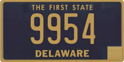 DE license plate 9954