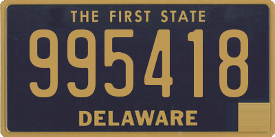 DE license plate 995418