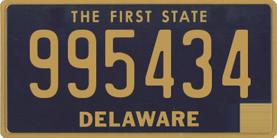 DE license plate 995434