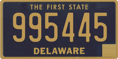 DE license plate 995445